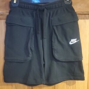 Nike Big Kids Boy's Club Fleece Black Cargo Shorts